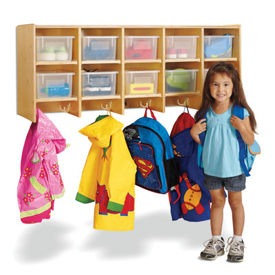 Jonti-Craft® 10 Section Wall Mount Coat Locker
