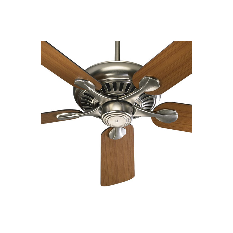Aneres Ceiling Fan, Satin Nickel with Nickel/Walnut Blades