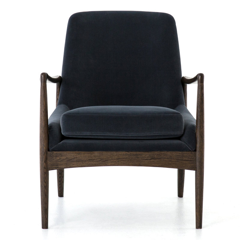 Fauteuil Batool, Velours performance moderne