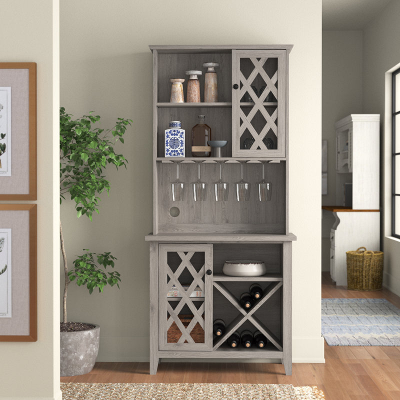 Armoire bar, gris