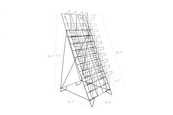 WBHMR10-FS: Wood 10-pocket Floor Stand Magazine Rack – Brochure