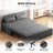 Ebern Designs Pull Out Sofa Bed, 2-in-1 Modern Convertible Sleeper Sofa Couch, Twin Size Linen Revesible Couch Bed With Cushions&throw Pillows For Small Place/apartment/living Room/office-685468944