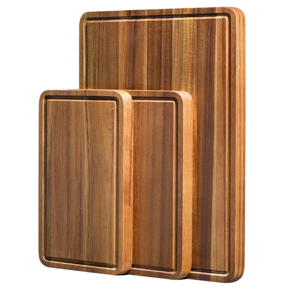 Household Cutting Board Wooden Chopping Blocks with Containers Carving Board  with Transport Slot Non-slip Kitchen