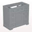 Meuble-lavabo 36 po sans lavabo, base d'armoire seulement, une armoire et six tiroirs, gris-121885342