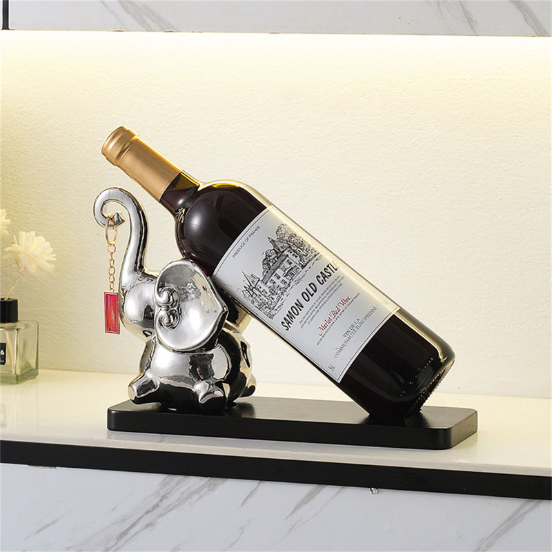 Support à vin éléphant, Argent