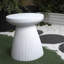Table de bout Modern Office - Table d'appoint de jardin décorative, H 18,1 po, beige