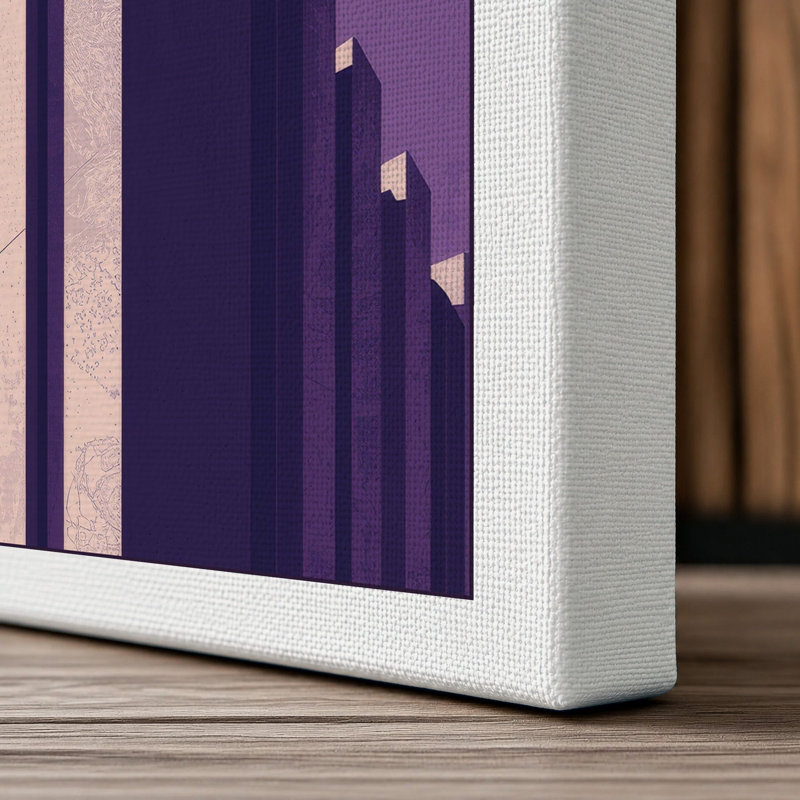 Urban Monument Art Deco - Wrapped Canvas, 18x12 - 45.7 x 30.5 cm, White Border