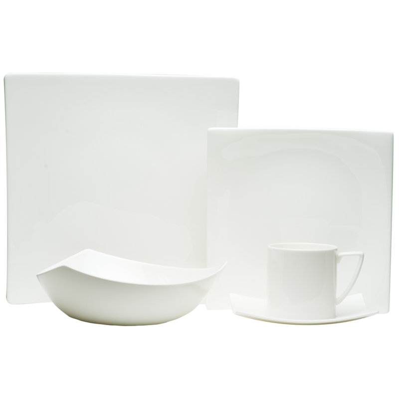 Couvert individuel en porcelaine tendre 4 pièces Red Vanilla Extreme