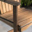 Bois naturel teinté de 2 avec siège haut et dossier à lattes pour patio intérieur et extérieur à finition confortable