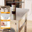 Table pliante en acier inoxydable 61 x 152 cm, table de travail professionnelle, îlot de cuisine robuste avec tablette inférieure pour cuisines de restaurant et buanderie, argent