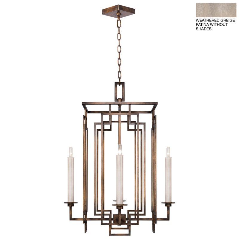 Cienfuegos 4 - Light Chandelier, No, 30.5" H x 22" W x 22" D, Weathered Gray Patina