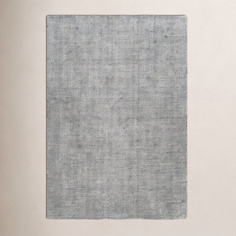 Alba Handmade Slate Gray Area Rug, Rectangle 6' x 9'
