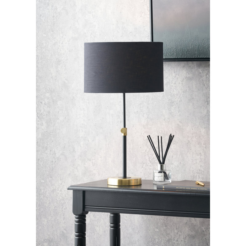 Bryce Black and Gold Metal Rise and Fall Table Lamp