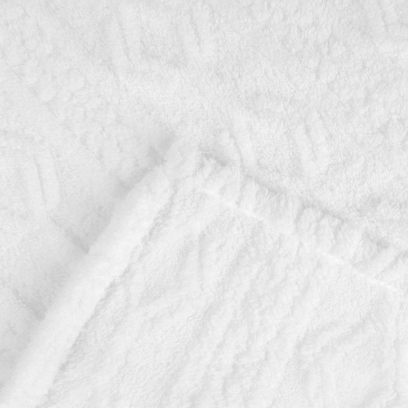 Literie moelleuse Boho, Blanc, Jeté
