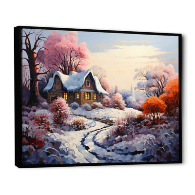 «Winter Snowy Cottage I», reproduction sur toile