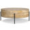 Table basse cylindrique industrielle moderne de 38 po de large Rayburn