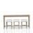 Matte Glass Display Table with 3 Stools