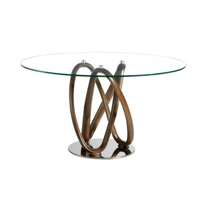 Round Glass Top Dining Table