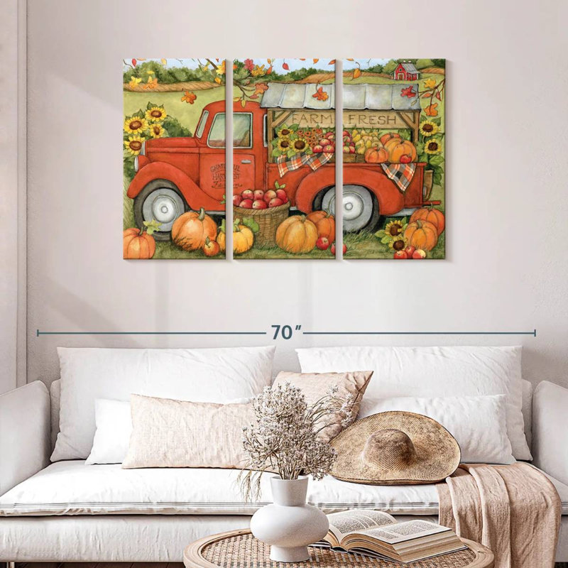 Camion orange Mehar Harvest II, H 28 po x l 45 po