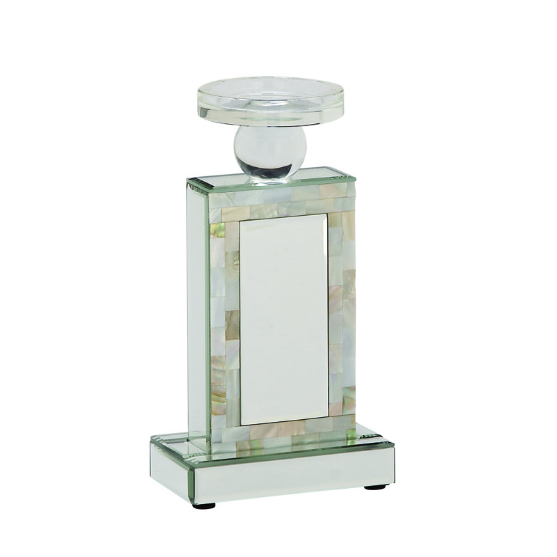 Chandelles en verre, H 11 po x l 6 po x P 4 po