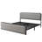 Modern Metal Bed Frame With Curved Upholstered Headboard And Footboard Bed With Under Bed Storage, Heavy Duty Metal Slats-475410211-475410223-488308065