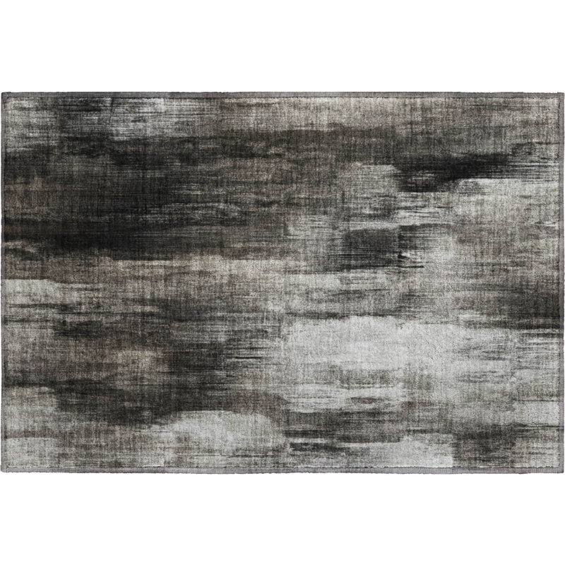 Premium Machine Washable Cerrito AMF567 Gray Rug, Rectangle 1'8" x 2'6"