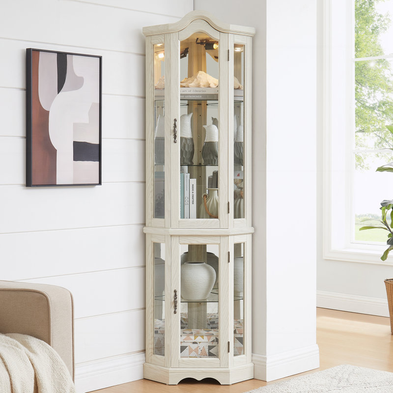 Cabinet d'angle avec ampoule, Blanc