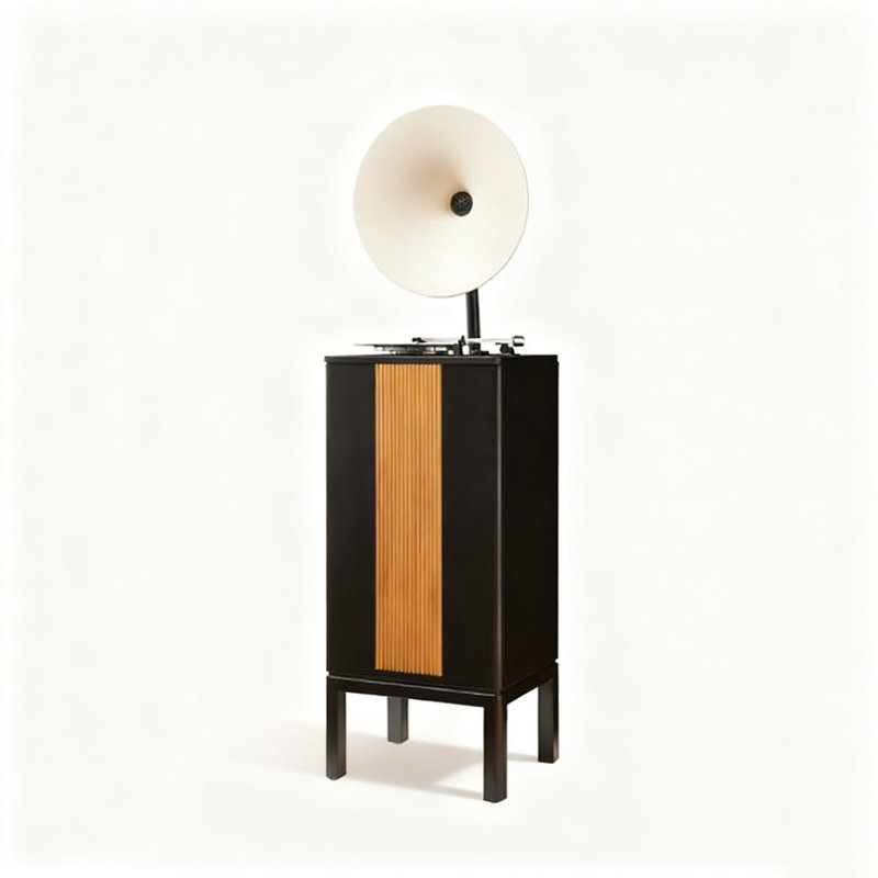Rubber Wood Modern Phonograph: Bluetooth Luxury Turntable