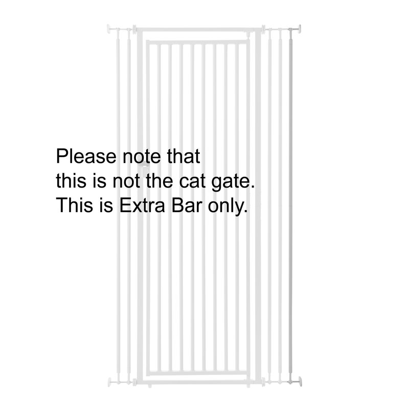Cat Safety Gate Extra Bar, White