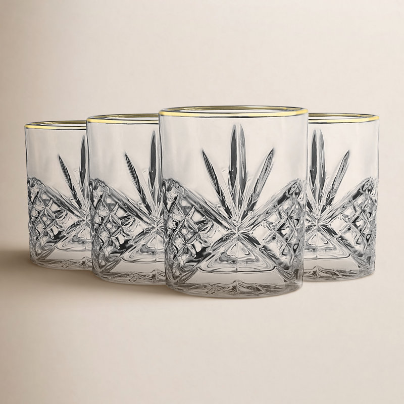 Dublin Crystal Whiskey Glass 11oz, Gold