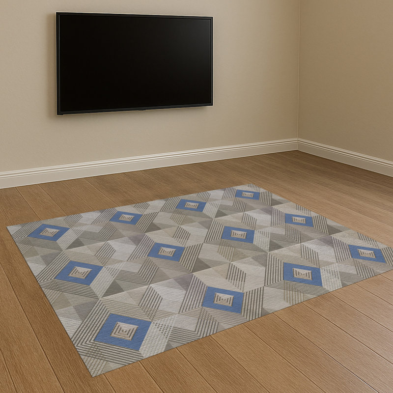 Geometric Area Rug, Rectangle 140 x 200 cm