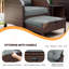 5-piece wicker patio conversation sets with Dark grey cushions-675951227