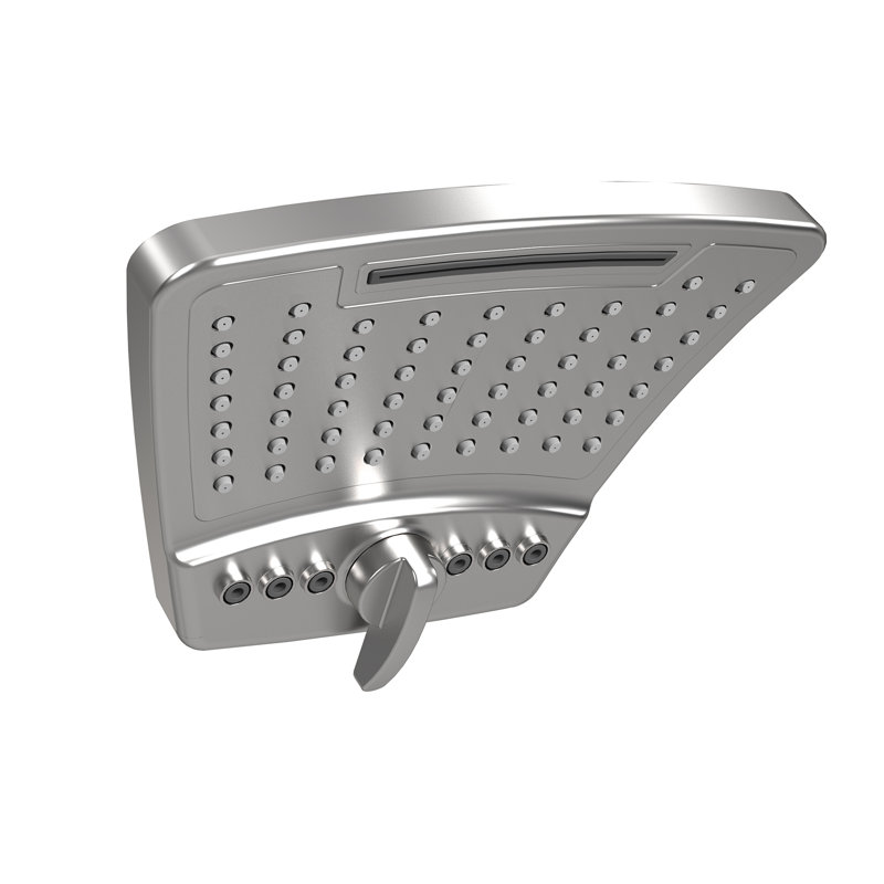 PowerShot 8-in Curved 3-Function Showerhead , Chrome