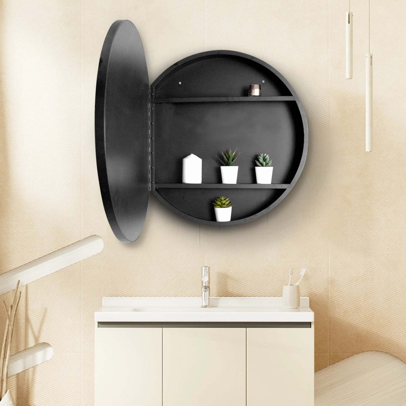 Armoire à pharmacie murale en métal avec miroir, 28''