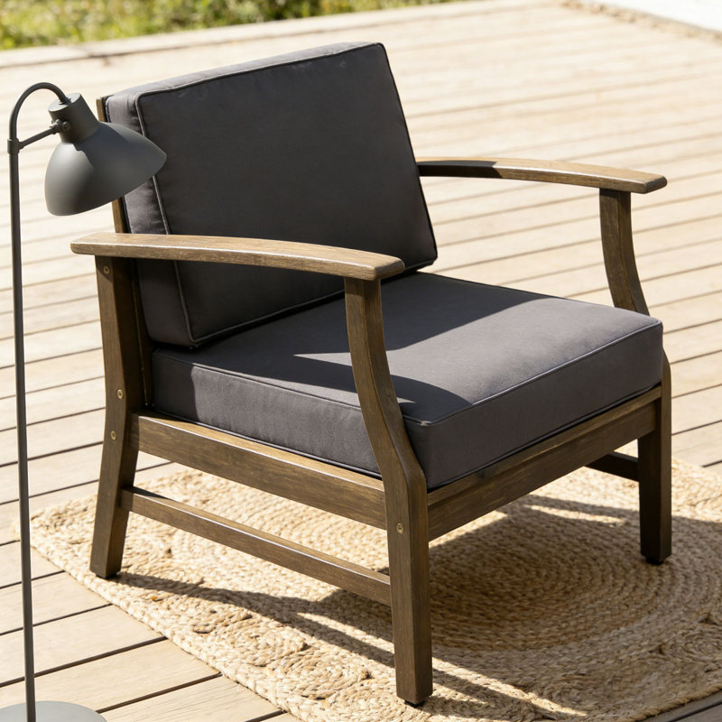 Fauteuil de patio, Chaise - GRIS FONCÉ