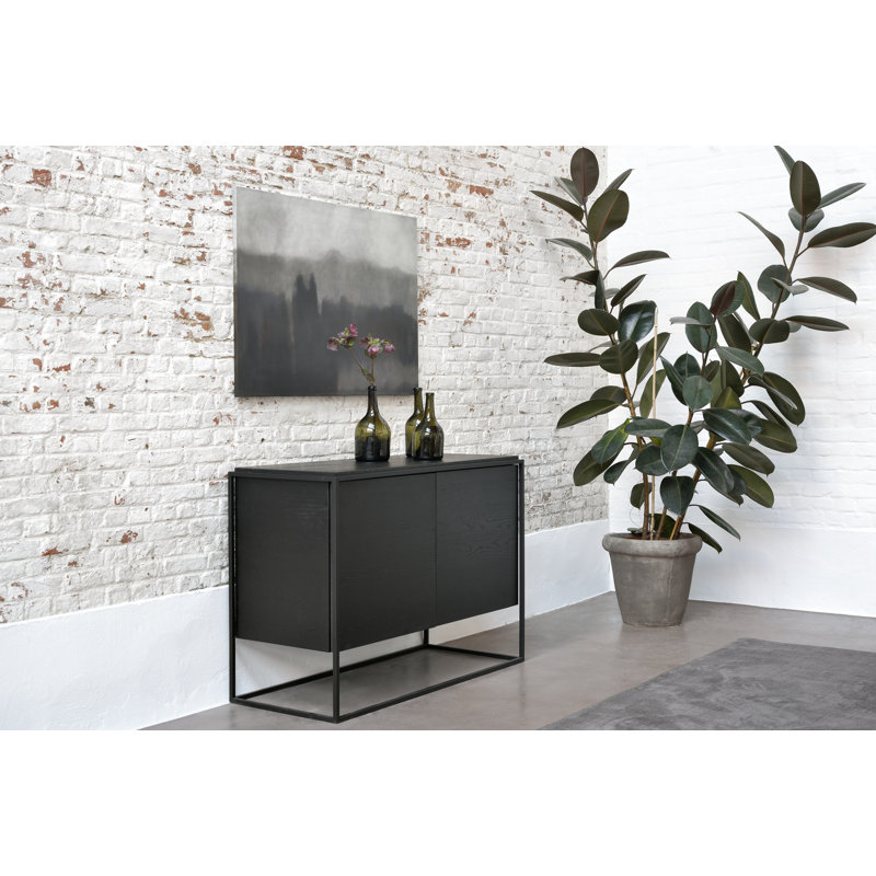 Monolit 43.3'' W Solid Wood Server, Black/Black Brush