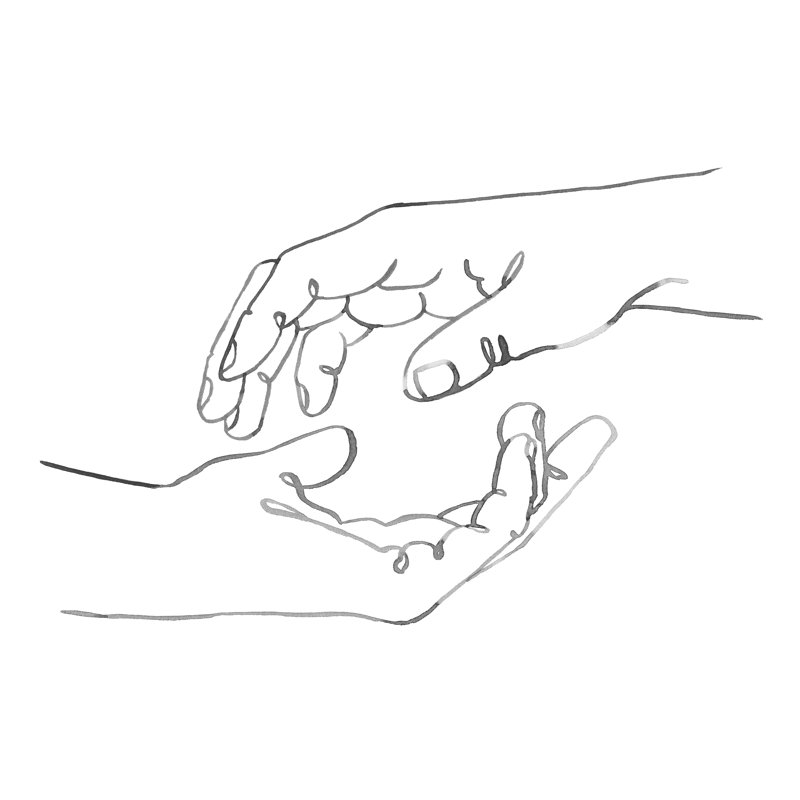 Gestes In Hand I, H 8 po x l 12 po x P 1,25 po