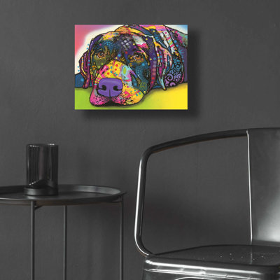 Epic Art 'Savvy Labrador' By Dean Russo, Acrylic G " Savvy Labrador " by Dean Russo