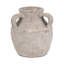 Vase décoratif en terre cuite avec motif texturé rustique et poignées doubles, décor contemporain élégant pour les espaces modernes
