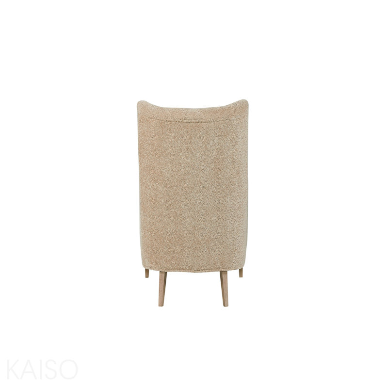 Chaise d'appoint à dossier haut en caramel