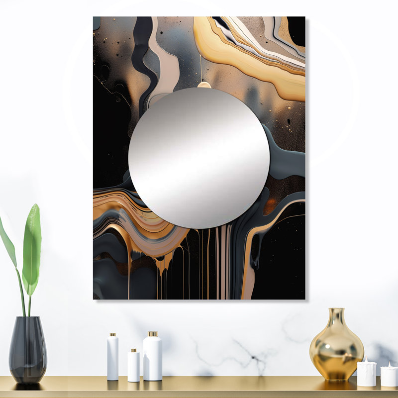 Miroir mural en marbre Georgy II de Georgy, 32 po x 24 po