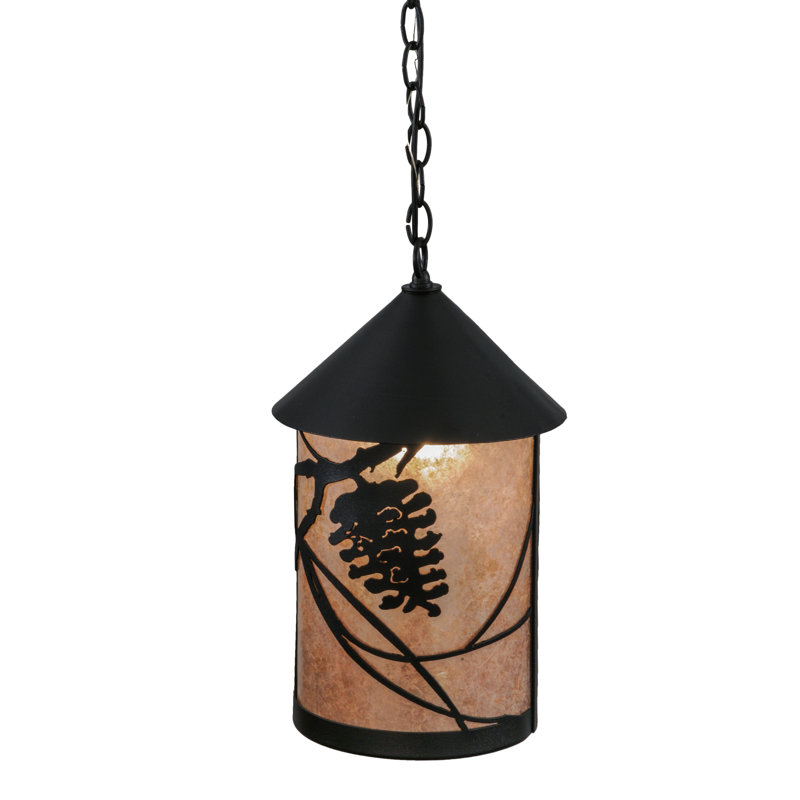 Luminaire suspendu cylindrique 1 lumières, Noir gras