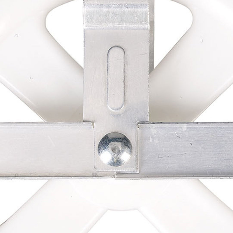 Meruert Metal Clothesline Pole, 6" H x 6" W x 1.2" D, White