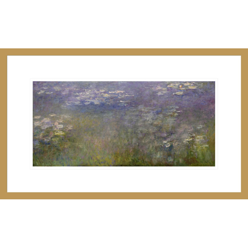 Nymphéas par Claude Monet, impression giclée encadrée, H 13,23 po x l 21,75 po