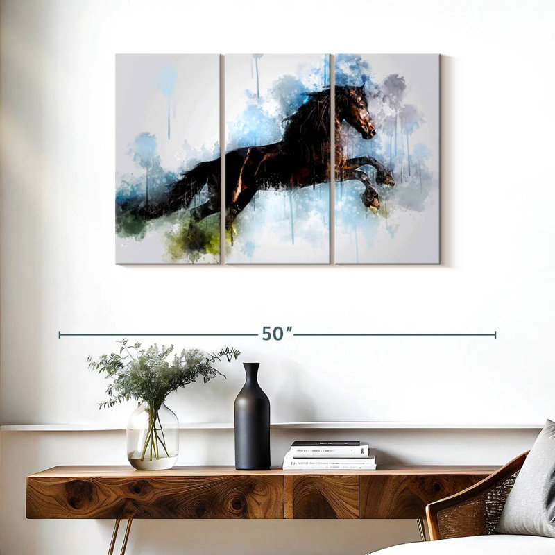 Brampt Horse Running, 24" H x 38" W