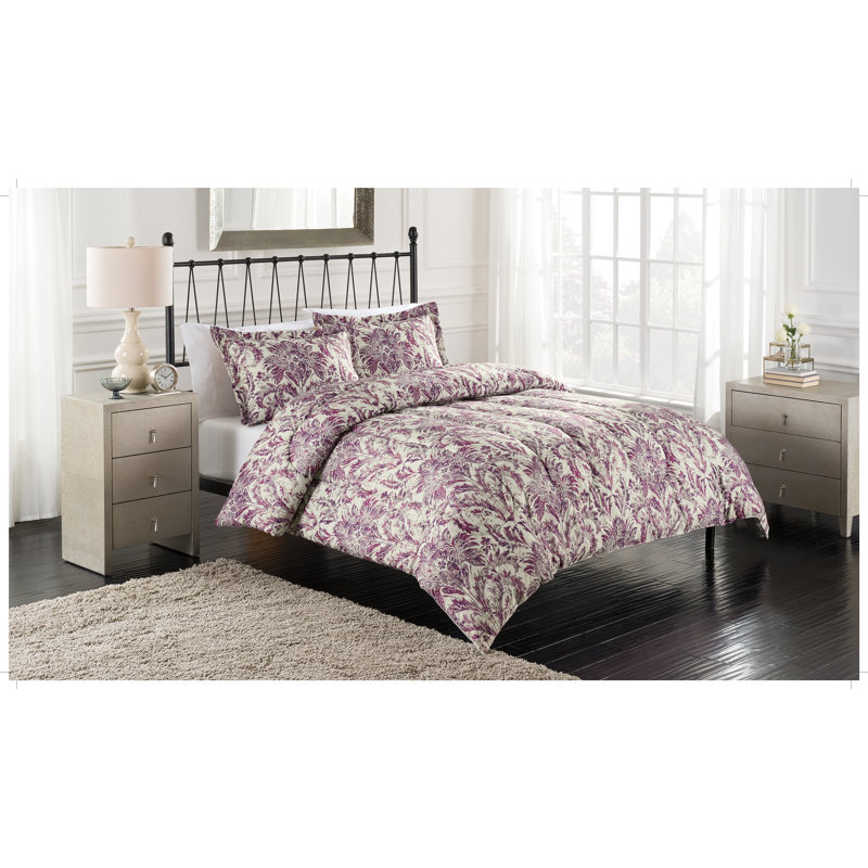 Ensemble d’édredon 3 pièces floral, Grand