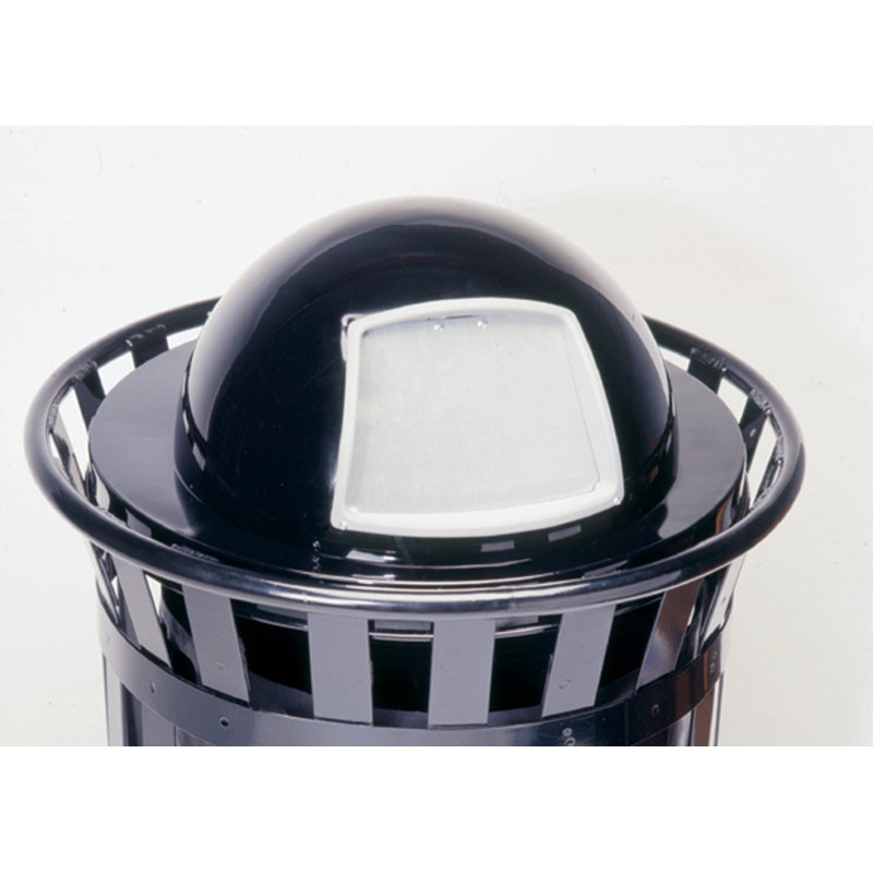 Poubelle à couvercle pivotant Oakley, Brun, 24