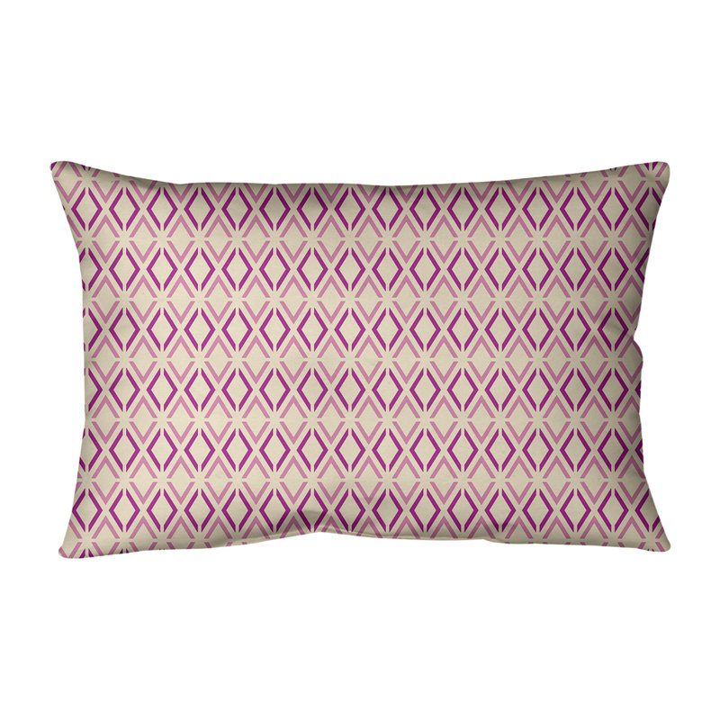 Coussin lombaire géométrique intérieur / extérieur Katelyn Elizabeth, Pêche