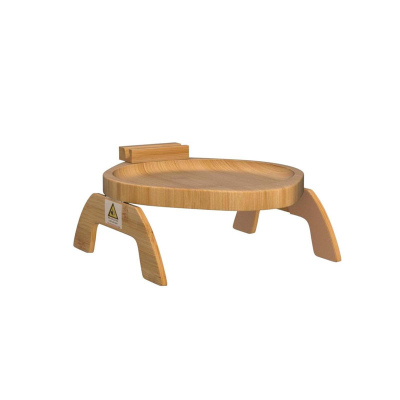 Couch Arm Table,Large Bamboo Sofa Clip On Tray Tables With 360° Phone Holder,Foldable Couch Armrest Table, Folding Snack Eating Drink On Armrest