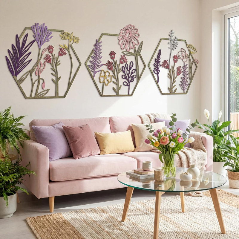 Metal Floral Wall Decoration